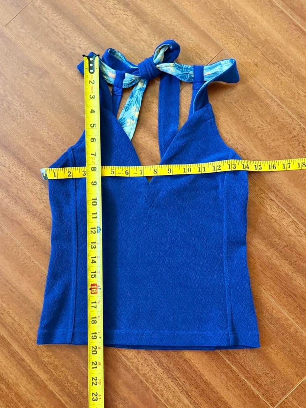 Free People Blue Tie Back Halter Top S NWT - Picture 3 of 8
